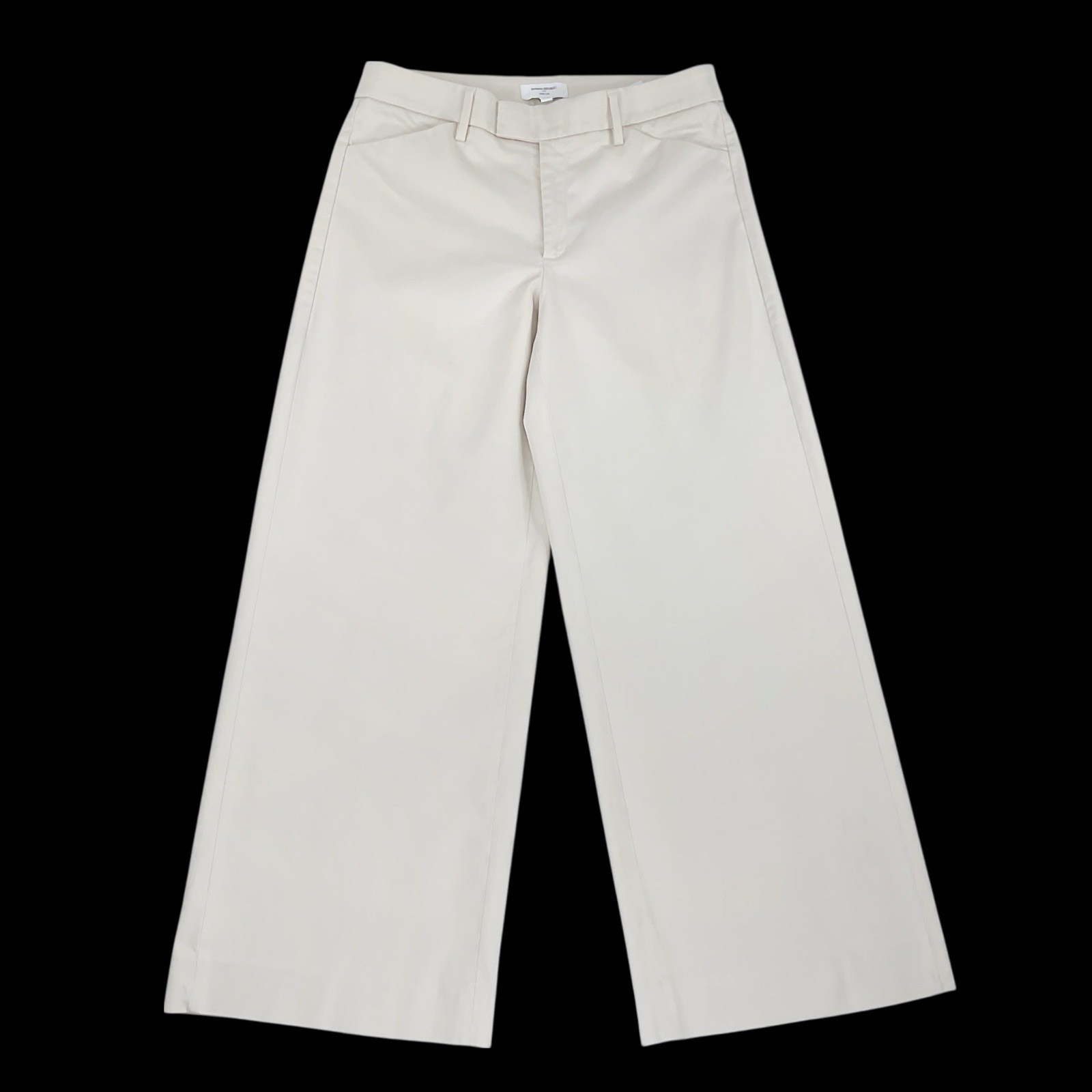 Banana Republic Pants Women 10 Beige Wide Leg Mid Rise Twill Chino